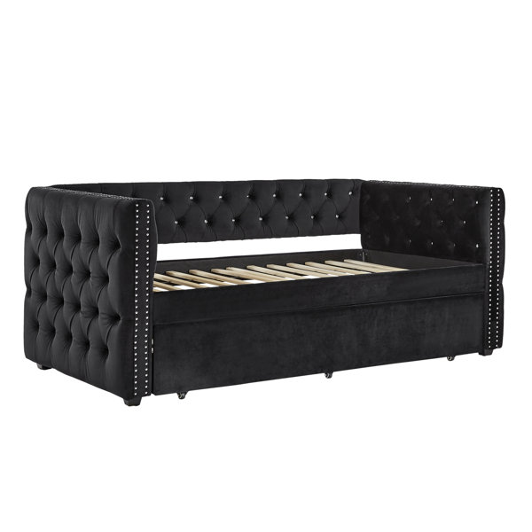 Kingstown Home Ghislain Upholstered Daybed with Trundle & Reviews Wayfair